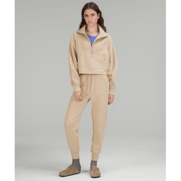 Lululemon Scuba High-Rise Joggers tan Trench sweatpants Athleisure neutral gym 4 - Picture 1 of 11
